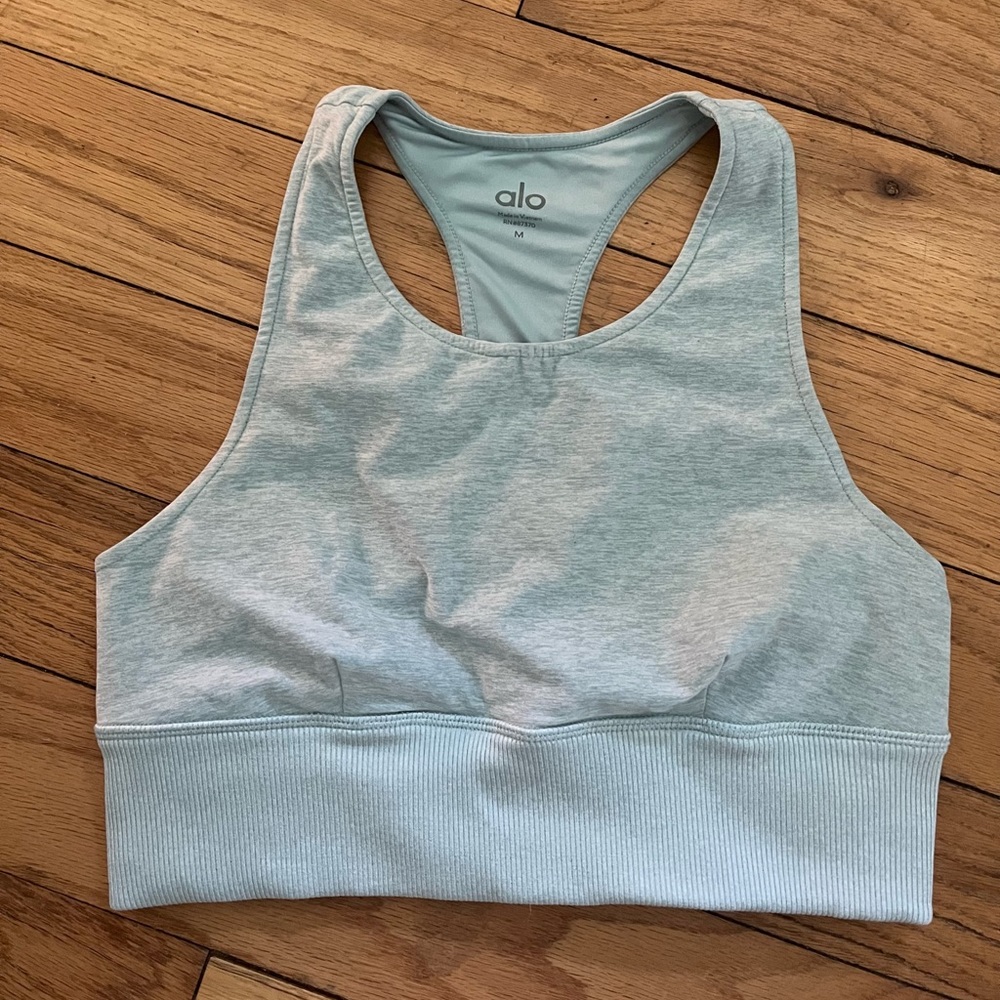 Alo yoga sports bra crop top blue